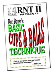 Basic Cups & Balls Technique book - Ron Bauer