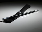 Metal Magic Wand in Black (with silver tips) 