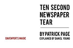 Ten Second Newspaper Tear By Patrick Page - DVD & online instructions